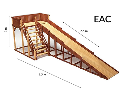 Зимняя деревянная игровая горка TORUDA Север-6 (скат 7.6 м)