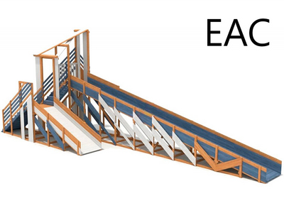 Зимняя горка Snow Fox 12 м с двумя скатами (мод.3)