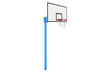 Стойка баскетбольная разборная с щитом и кольцом под бетонирование вынос 1,0 м