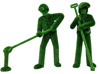 Топиари композиция сталевары - газон Deluxe