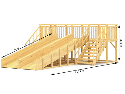 Зимняя горка TORUDA Север wood-4/1 (скат 6 м)
