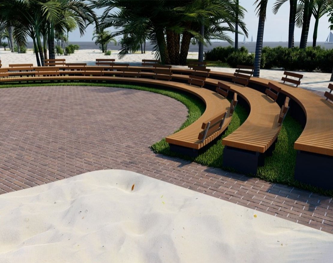 Амфитеатр Радиус 6-8 м, со спинками - вид 4