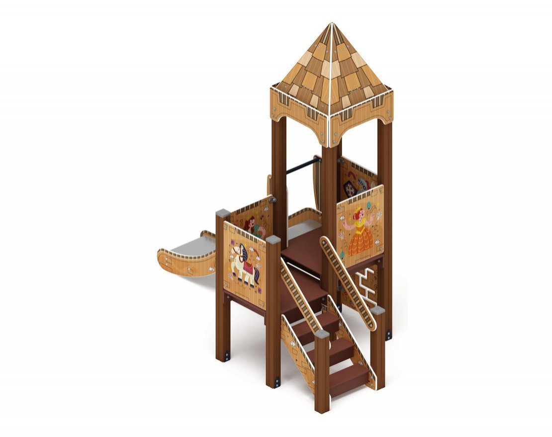 Детская игровая площадка Картонная фантазия-1 (с крышей) - вид 4