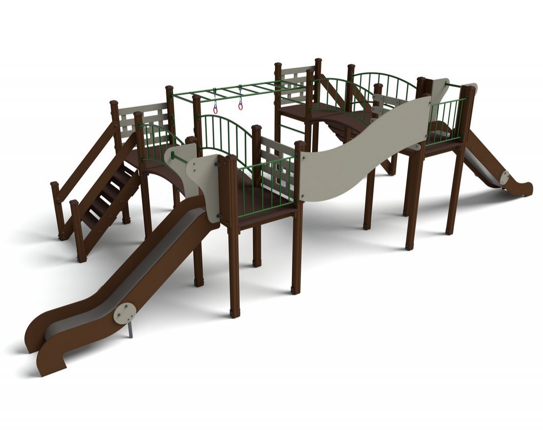 Детский игровой комплекс Браун с песочницей Н-1500 и Н-1200 ДИО 04030 - вид 3