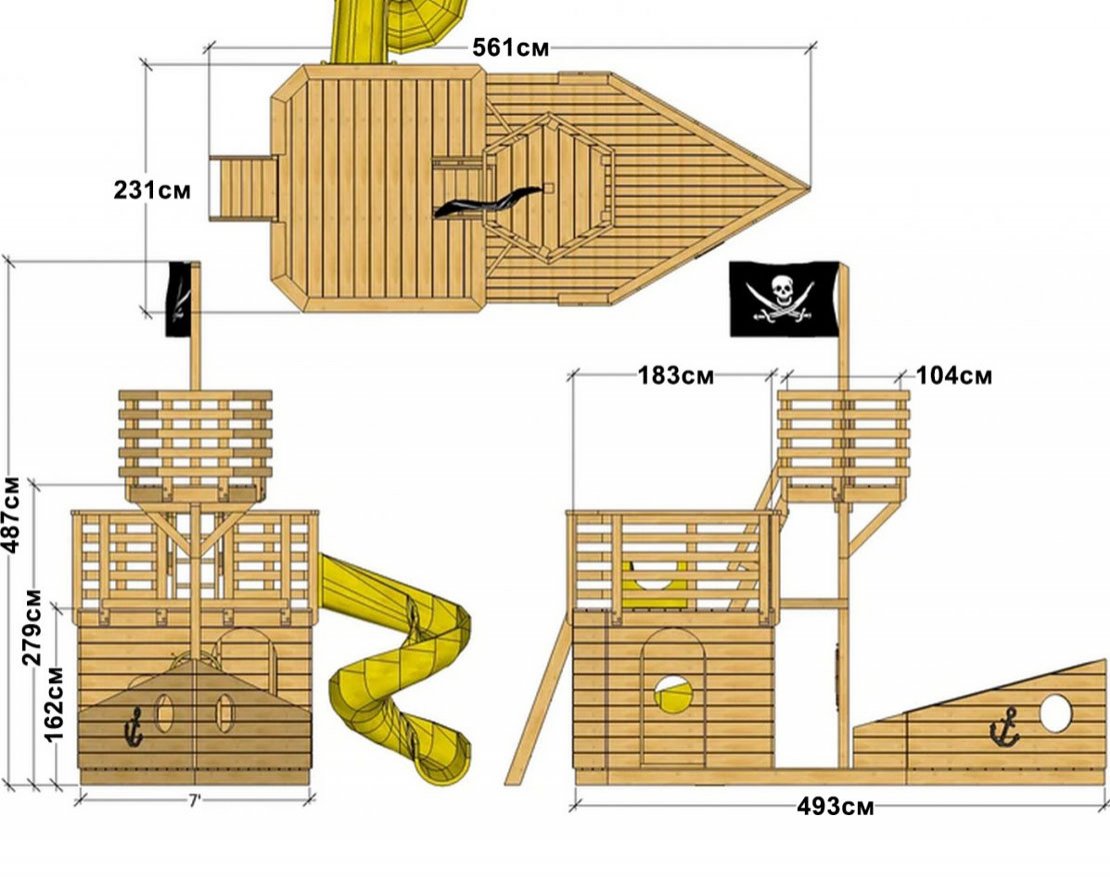 Игровой комплекс TORUDA WOOD Пиратский корабль 5 - вид 2