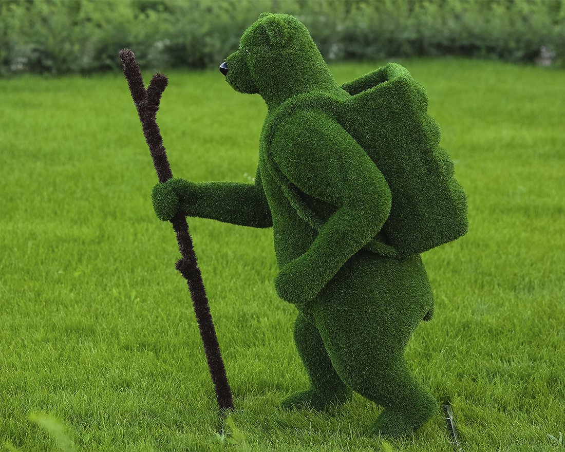 Топиари Медведь с кашпо, турист - газон Eco - вид 4