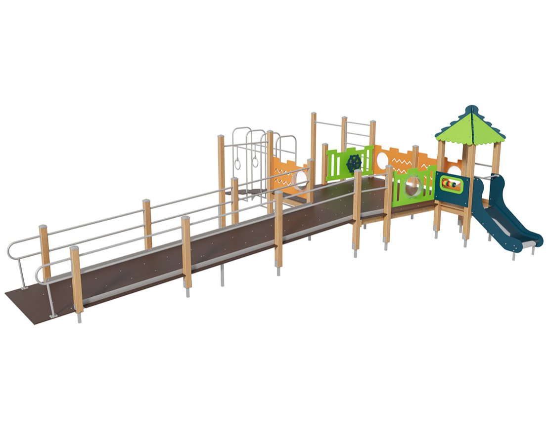 Уличный комплекс для детей с ОВ Морской порт - вид 3