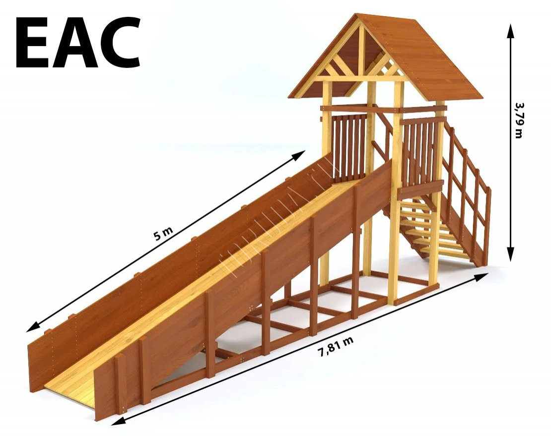 Зимняя деревянная горка TORUDA Север-5 (скат 5 м)