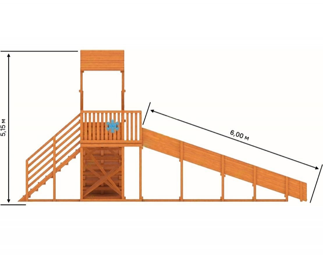 Зимняя горка Snow Fox с двумя скатами (мод. 2) - вид 3