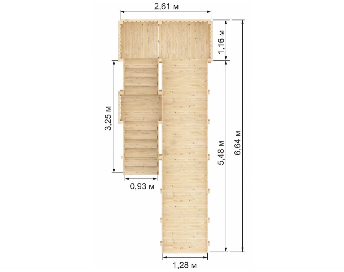 Зимняя горка Snow Fox (скат 5,9 м), без окраски - вид 3