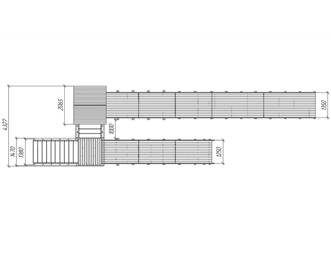 Зимняя горка TORUDA Север - 9/2 (скаты 11,85 м и 6,21 м, цвет - серый индиго) - вид 4