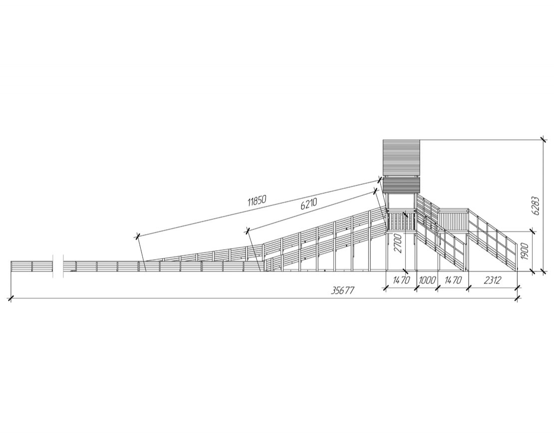 Зимняя горка TORUDA Север-11/1 (3 ската) - вид 4